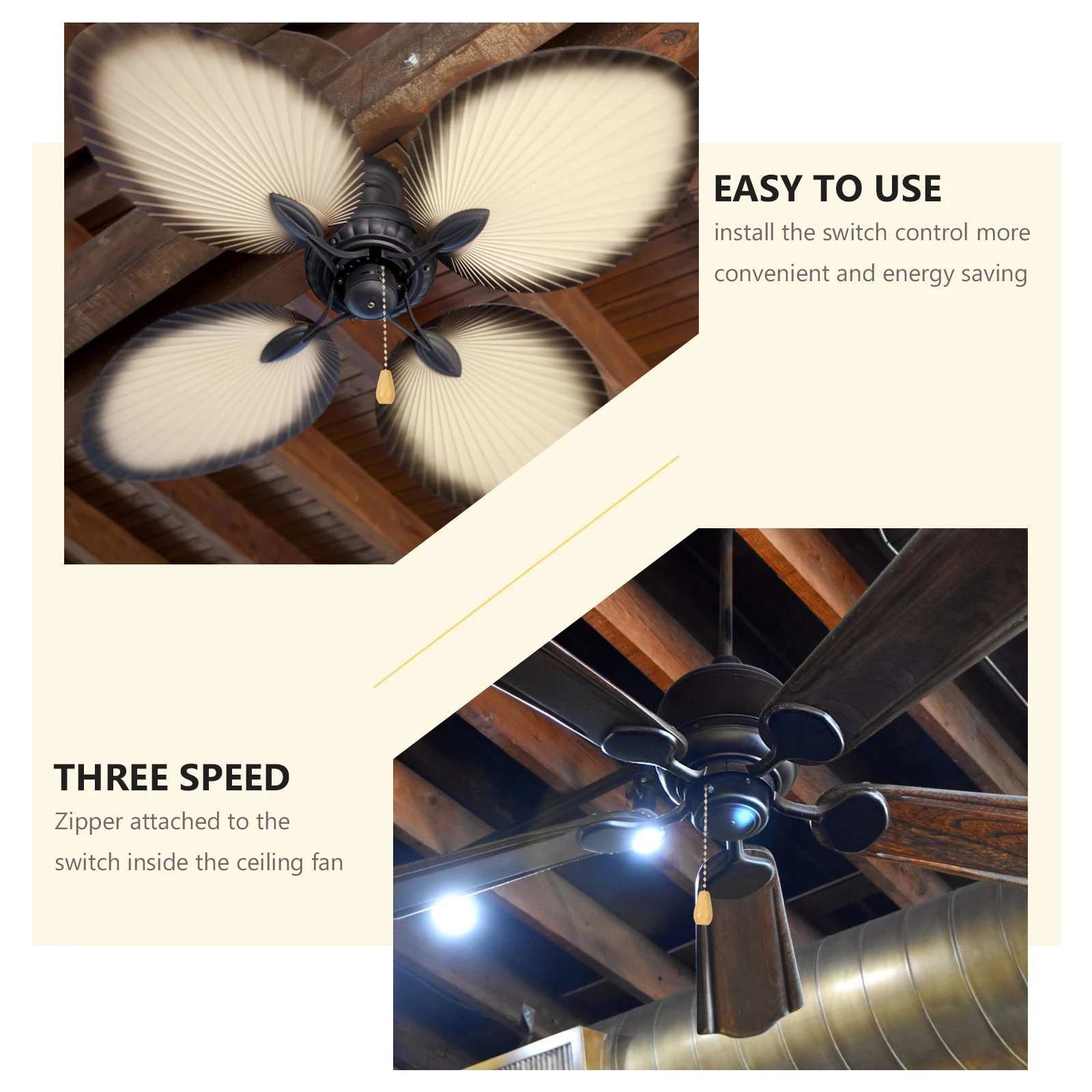 

Ceiling Fan Chain 3 Speeds Adjustable Light Lamp Replacement Pull Cord 10-20Cm Long Control Pull Chain For Wall Table Floor