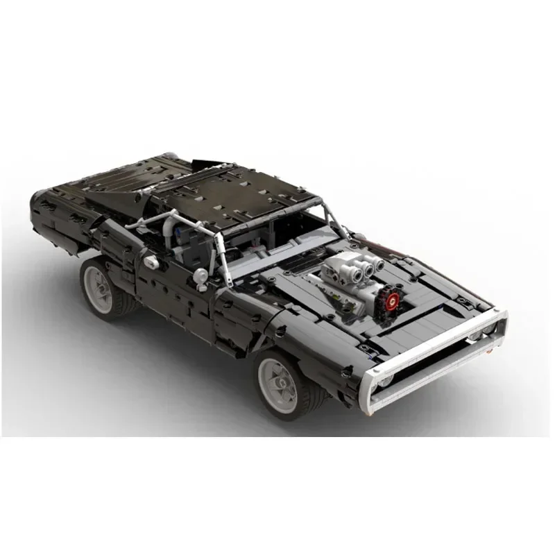 MOC-42308 filme noir esportes carro de corrida blocos de construção modelo 1388 partsmoc criativo meninos crianças aniversário blocos de construção brinquedo presentes