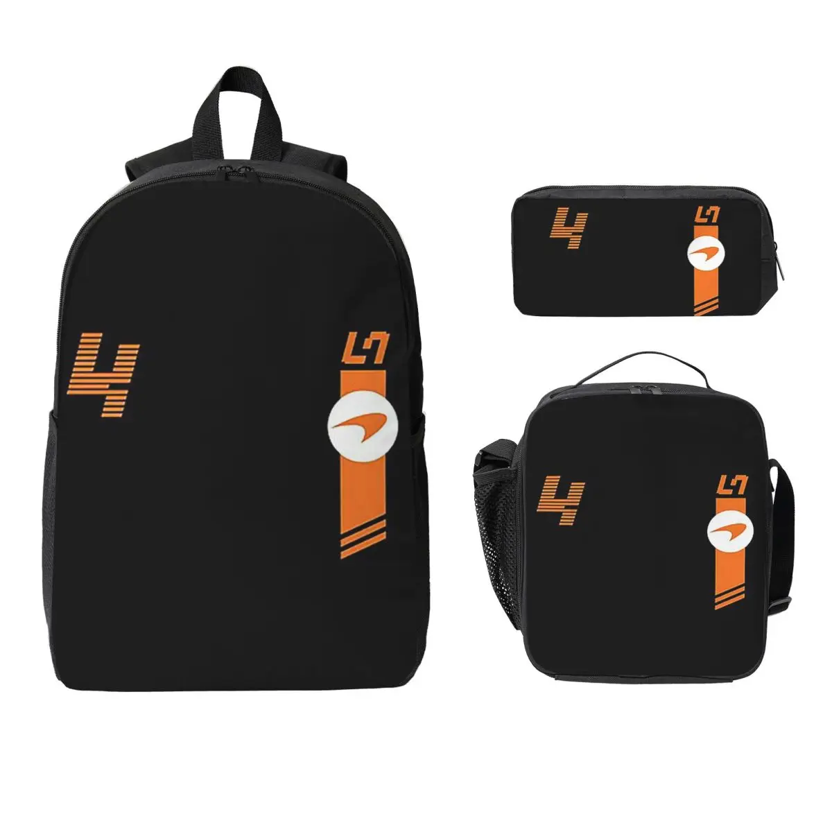 

Lando Norris 4 Backpack Student Boys Girls BookBag School Bag Computer Shoulder Bags 3ps Insulated Lunch Bag Pencil Case