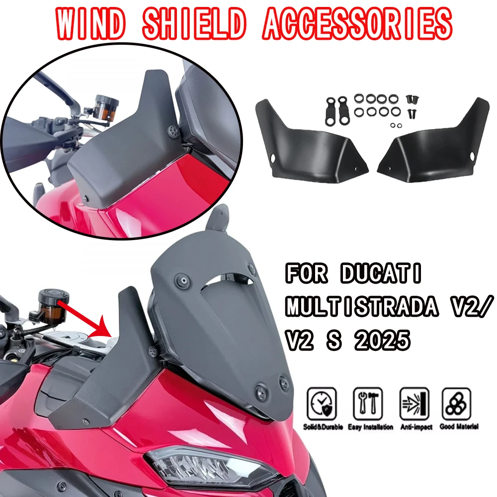 

Новые матовые черные дефлекторы для DUCATI MULTISTARDA V2/S 2025-Улучшенные аксессуары для лобового стекла мотоцикла