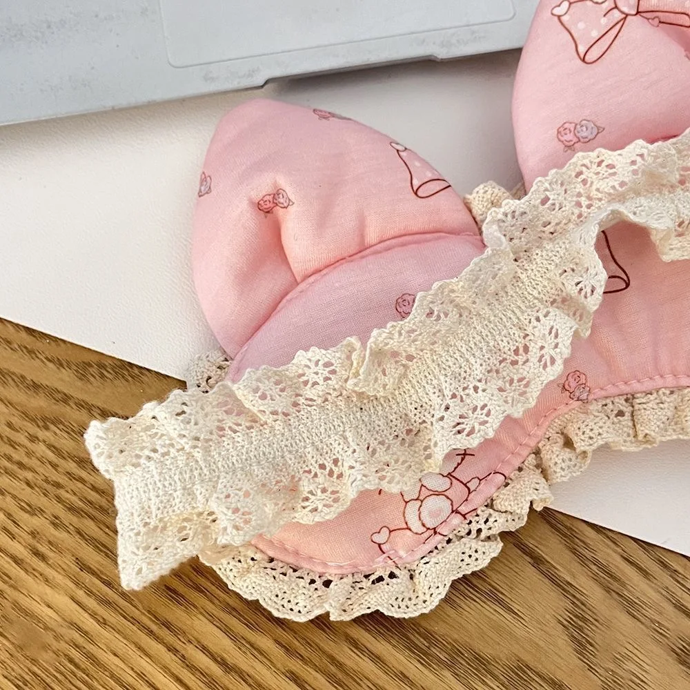 اليابانية Kawaii الوردي الدانتيل الملاك مرحبا كيتي قناع عين التعتيم لطيف الحلو المنسوجات المنزلية المنتج النهائي الديكور هدية عيد ميلاد #6