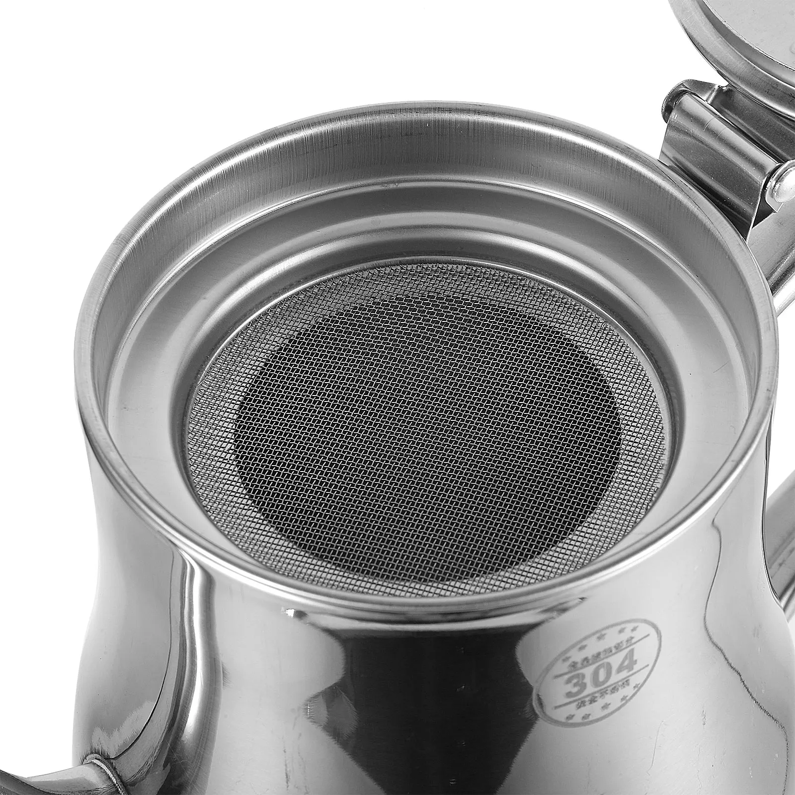 

Stainless Steel Oil Pot 24a 304 Material With Strainer Kitchen Vinegar Jug Soy Sauce Container Oil Dispenser Bottle