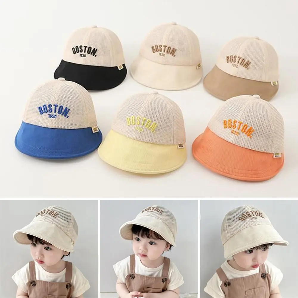 Breathable Baby Bucket Caps for Boys Girls Cute  Infant Fisherman Hat Summer Toddler Panama Hat Sun Cap