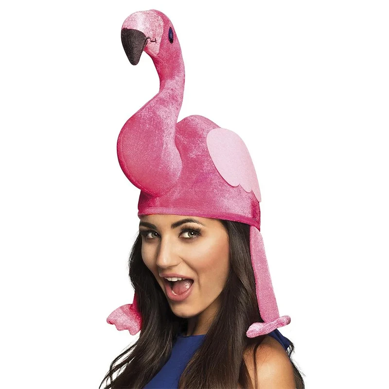 Volwassen Halloween Party Kostuum Vrouwen Flamingo Hoed Roze