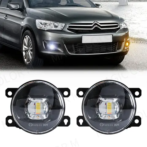 LED Fog Light For Citroen Ford Honda Suzuki Isuzu Mitsubishi Renault Auto Car Fog Lamp 8000LM 30W White Yellow 12V Waterproof
