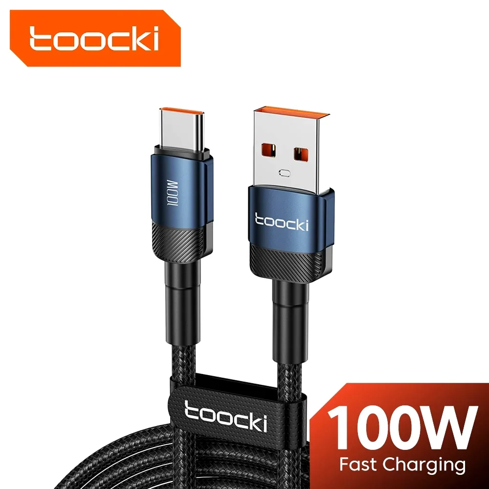 Toocki 6A USB To Type C Cable for Huawei Xiaomi PD 100W Fast Charging Charger USB C Data Cord Quick Charge for Samsung Oneplus