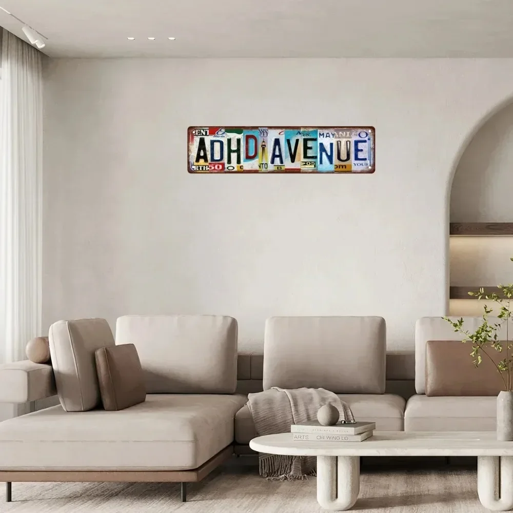 علامة ARTZANY Quirky ADHD Avenue Street Art - ديكور فكاهي غير مرتفع لبار الحمام المنزلي #6