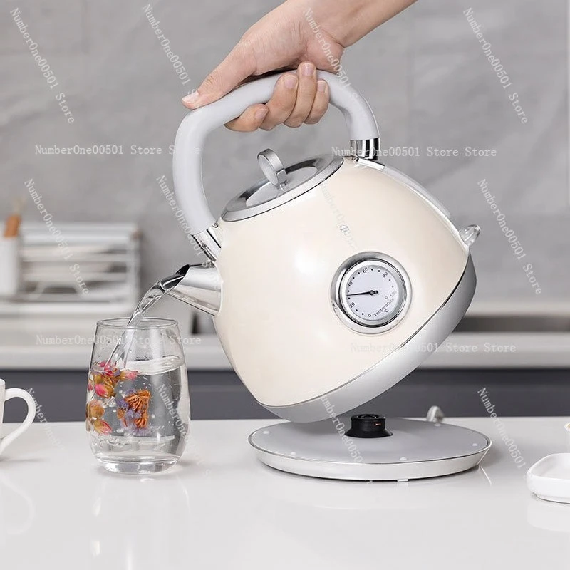 

Электрический чайник из нержавеющей стали 304, домашний автоматическое отключение, винтажный изолированный чайник с кипящей водой