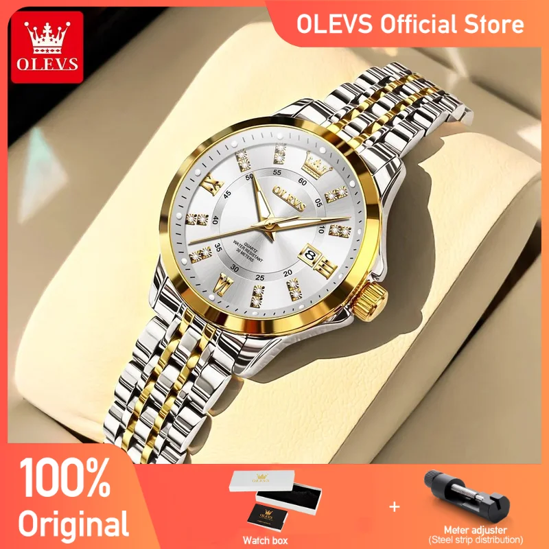 

OLEVS 3620 Women's Watches Elegant Fashion Quartz Wirtwatch for Ladies Diamond Scale Waterproof Luminous Automatic Watch