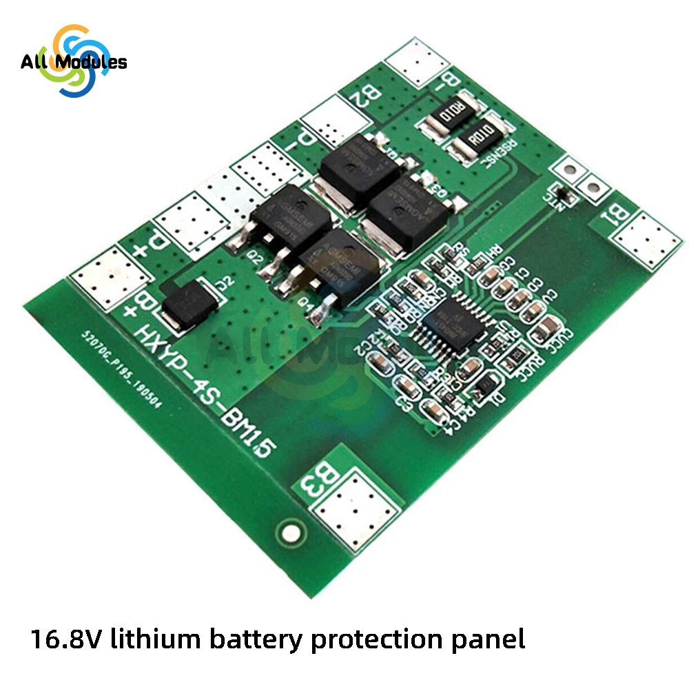 4S 14A 12.8V 18650 Lithium Iron Phosphate Protection Board LiFePO4 4S BMS Balancing Charging Circuit PCM 3PCS