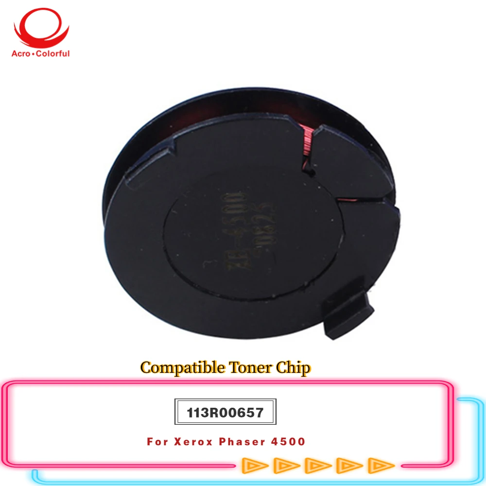 El chip de cartucho de tóner compatible negro 18K 113R00657 se aplica al chip y piezas de tóner Xerox Phaser 4500
