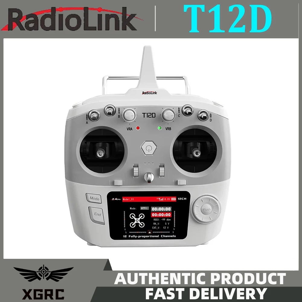 

RadioLink T12D 12 Channels RC Transmitter 2.4GHz with R16F Receiver Remote Controller for FPV Drone Fixed Wing Airplane Car