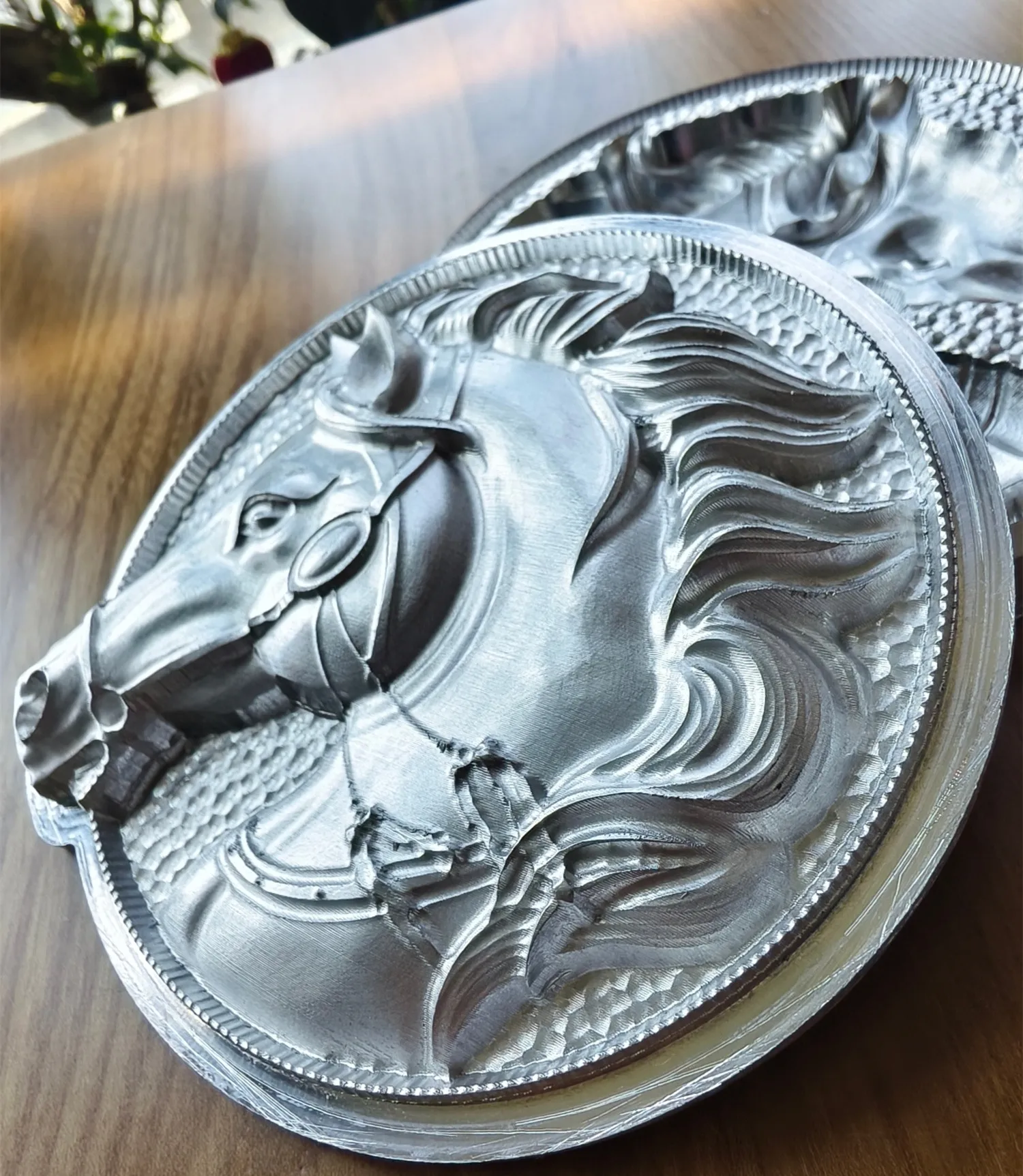 3D Leather Horse Head Leather Embossing Stamp Carving Mold, Hydraulic Press Emboss Logo Tool for Wallet Bag Notebook Cover