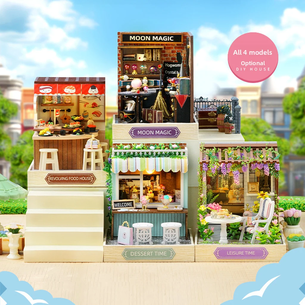 مجموعة OUZEY Dollhouse DIY - نموذج منزل مصغر مع أثاث، لغز ثلاثي الأبعاد مصنوع يدويًا للفتيات المراهقات، قميص ديكور منزلي #1