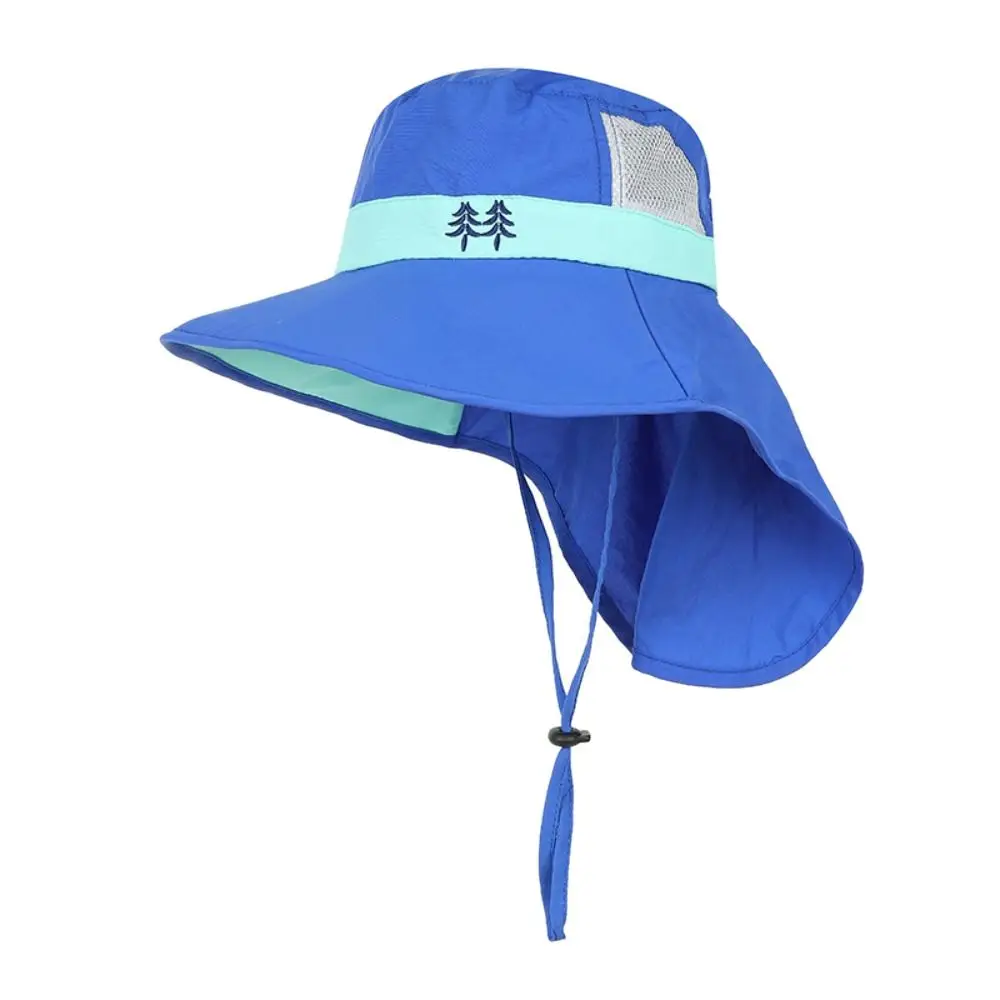

Summer Adjustable Boy Girl Wide Brim Cap Children Bucket Hats Sun Hat UV Protection