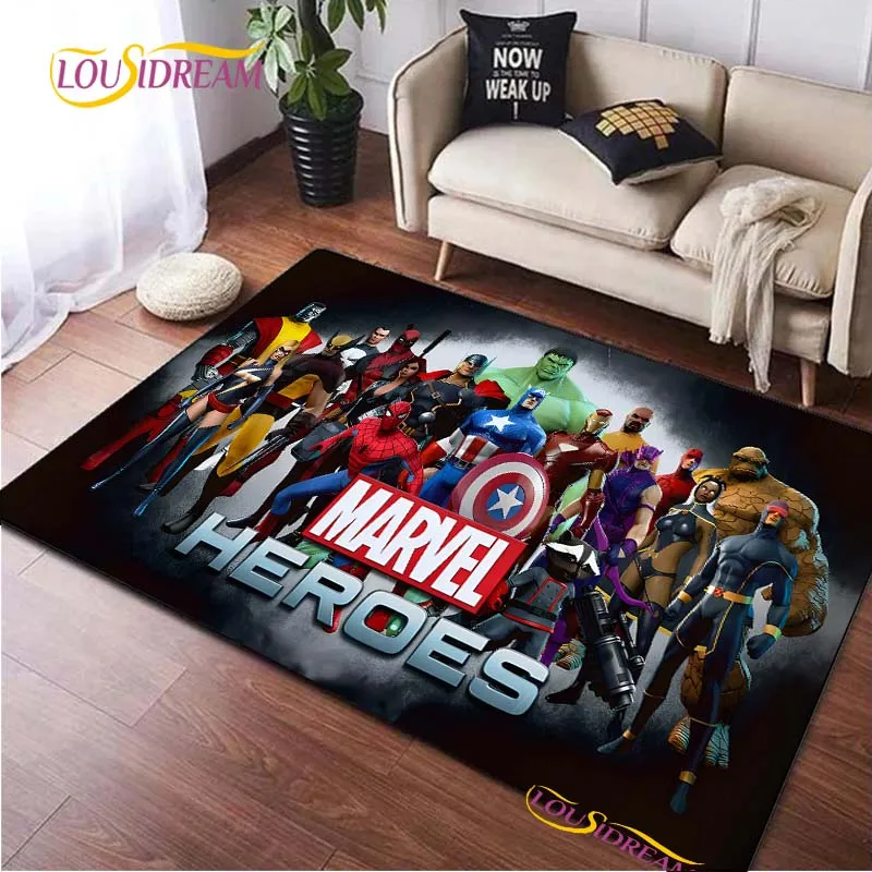 Disney Marvel Iron Man Spider Man Carpet for Living Room Bedroom Rug Kitchen Door Kids Un-slip Floor Mat Alfombra Birthday gift