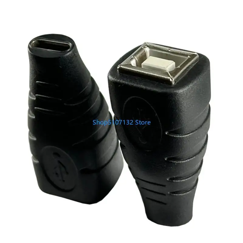 87HD Lightweight USB B Female to USB C Female Converter for External Devices Printers Support Charging & Data Transfer