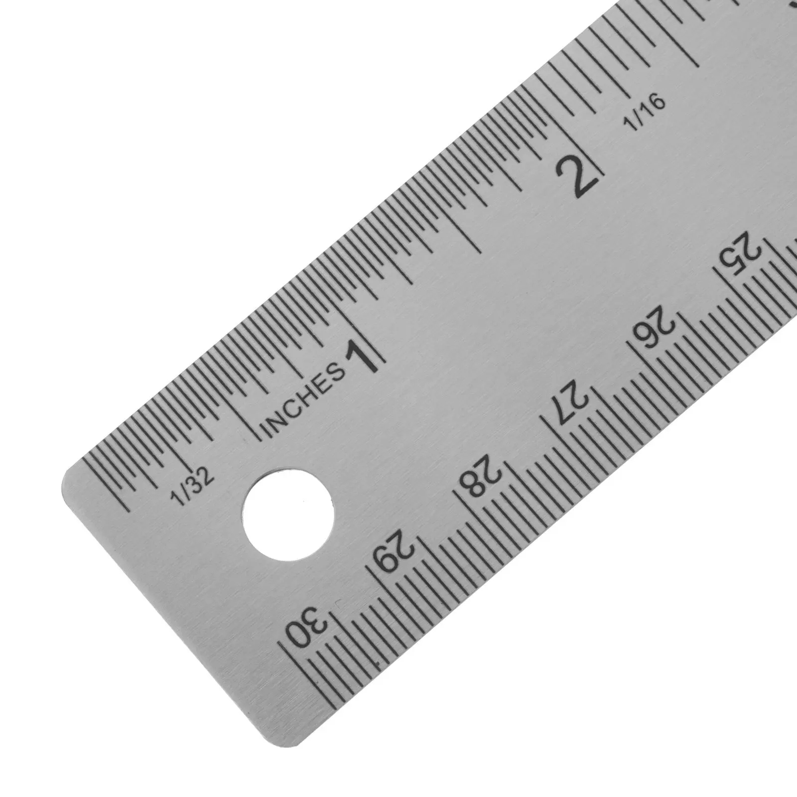 1 Set Stainless Steel Ruler 30Cm Straight Edge Cork Back Graduated Metric Measuring Tool For Drawing Architecture Engineering