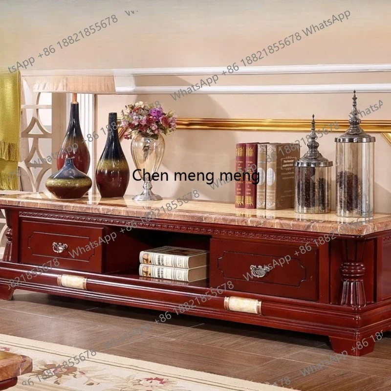 Four drawer storage walnut colored marble coffee table Design Interior side table luxury modern living room home Furniture  A178
