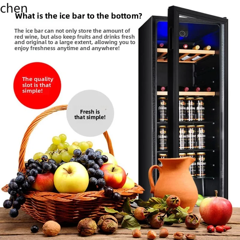 ZML ثلاجة منزلية صغيرة مكتب ثلاجة فندق عرض خزانة مشروبات الشاي