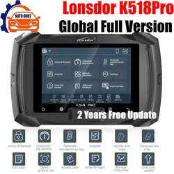 Lonsdor K518Pro K518 Pro Global Full Version Key Programmer Free AKL Activation License Newly Add Can-FD and DOIP Protocols