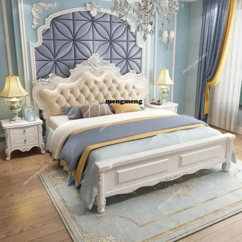 

Modern High End Bed Minimalist Headboard Design Reading Light Luxury Bed High Quality Fashionable European Muebles Furniture