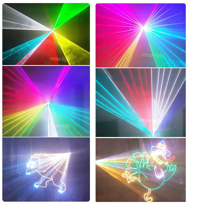 10W RGB Laser Light 3D Scanner Stage Laser Lights ILDA Laser Effects DMX512 Laser Beam Projector DJ Disco Party Laser for Stage