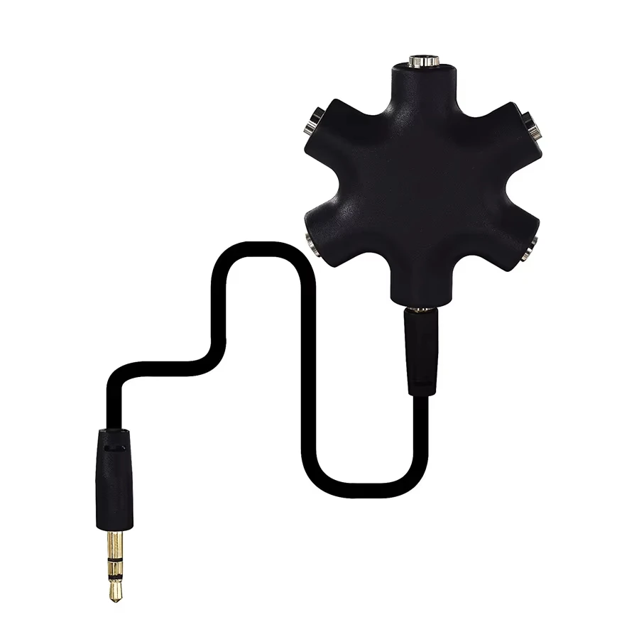 100 قطعة 3.5 مللي متر Aux كابل الصوت الفاصل 1 ذكر إلى 5 أنثى سماعة ميناء 3.5 جاك حصة محول للهاتف المحمول MP3 MP4 المتكلم