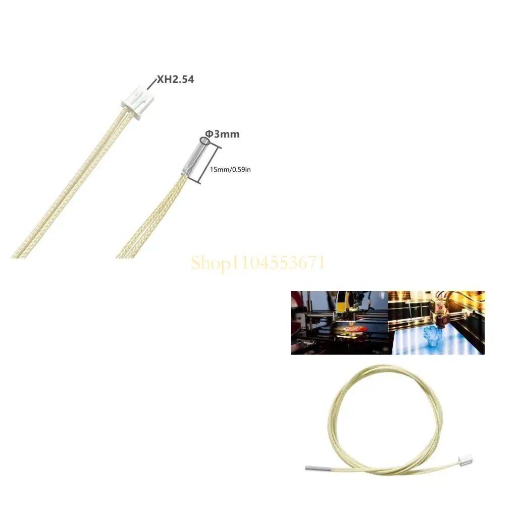 

Best Seller PT1000 Thermistor Thermal Resistance Sensoring for 3D Printer Extruder Printhead Up to 400℃ Temperature Resistor
