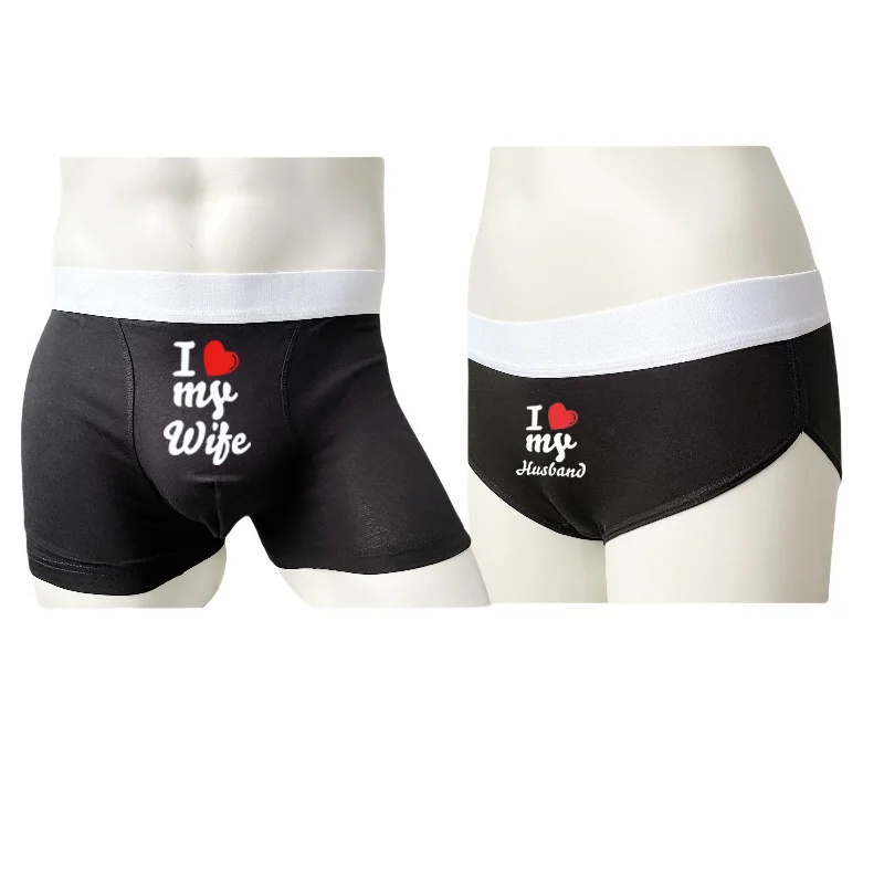 Lovers Couples Underwear Men Women Boxer Shorts Cotton Underpant For Lovers Couples Panties