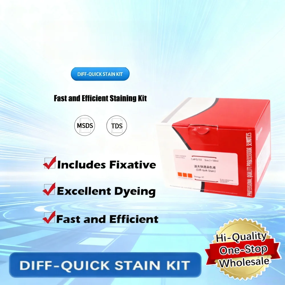 Kit de manchas rápidas para una eliminación rápida y preparación de muestras en laboratorio Incluye producto original fijador