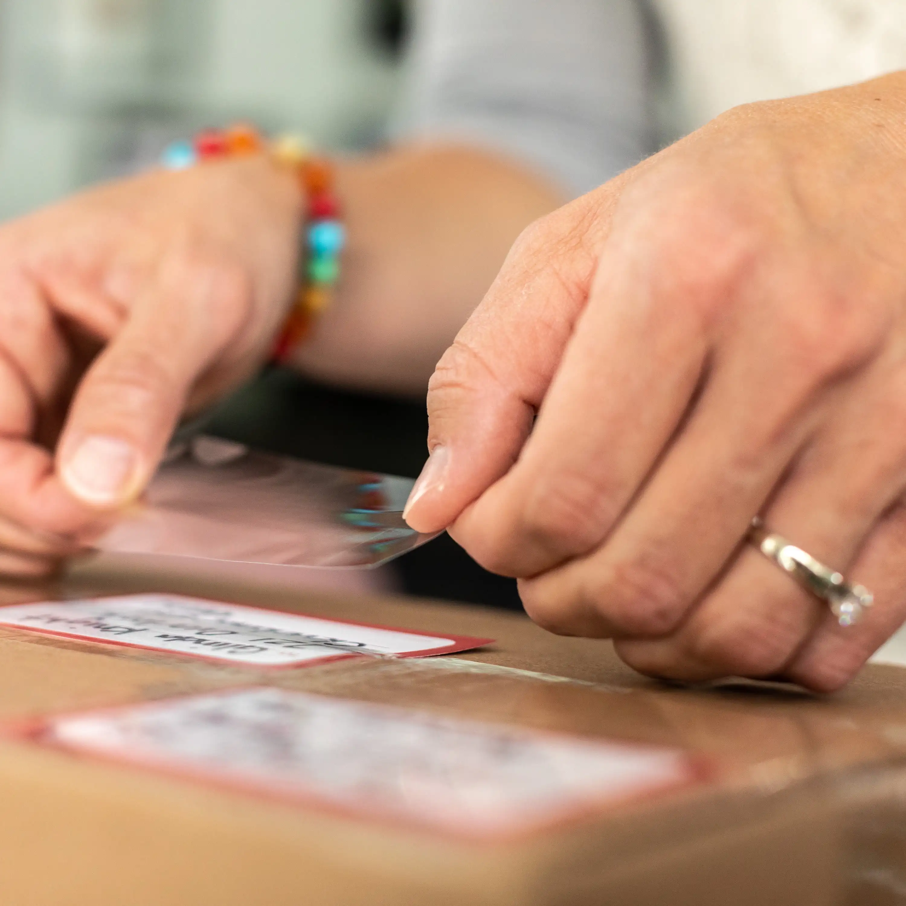 (4개 팩) HD 투명 강력 아크릴 포장 테이프, 투명, 1.88인치 x 40야드