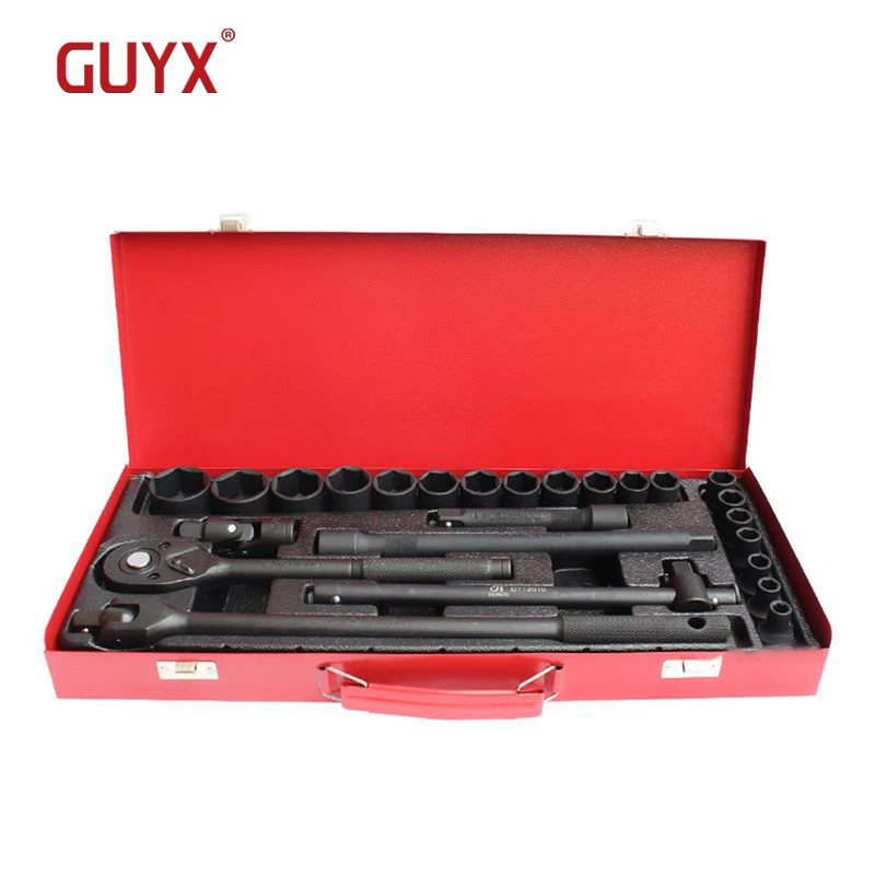 

1/2" Drive Heavy Duty Hexagon Impact Socket Set CRV Short &Long Air Pneumatic Socket Wrench Head for Auto Repairing Tool