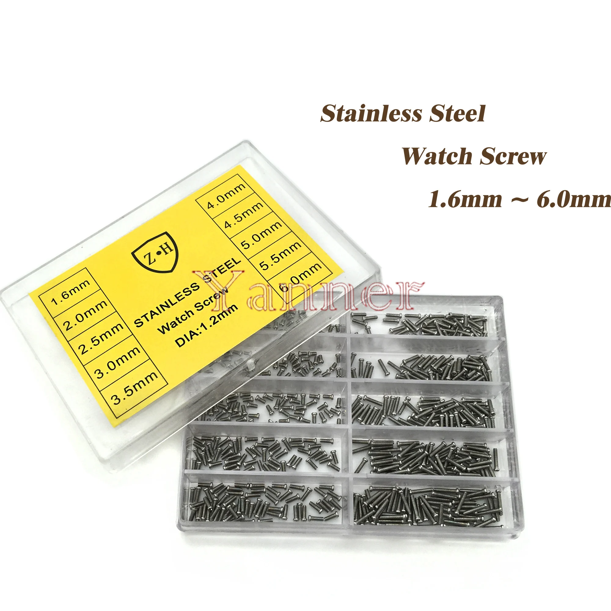 Diameter 1.2mm Stainless Steel Assorted Screws Watch Tools For Repairs Watch 10 Sizes Watch Repair Tool Kit