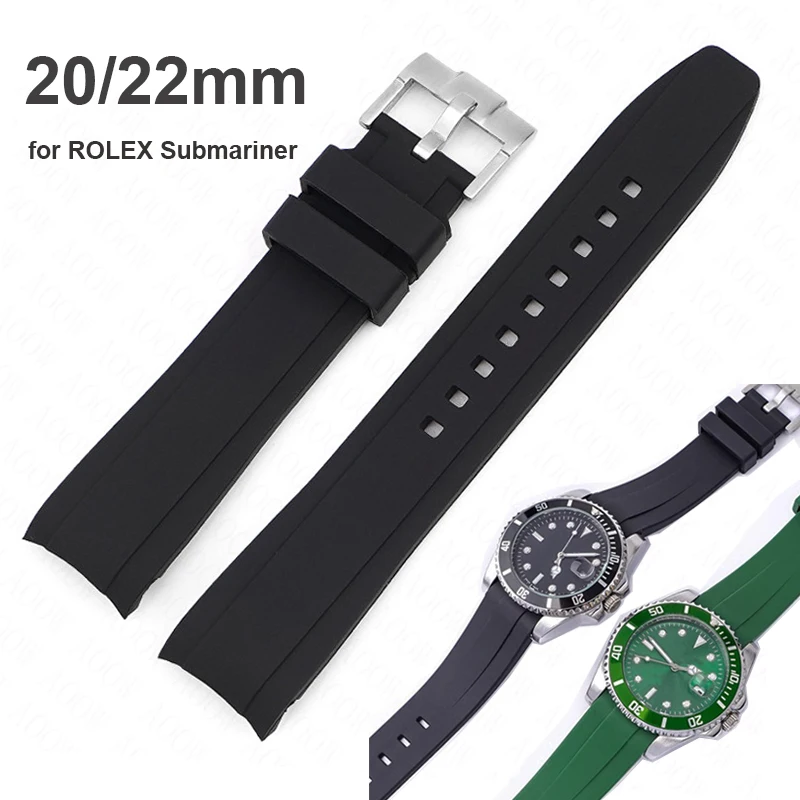 Soft Rubber Strap 20mm 22mm for Rolex Submariner Sport Diving Silicone Watch Band for Citizen for Omega MoonSwatch for Seiko 5