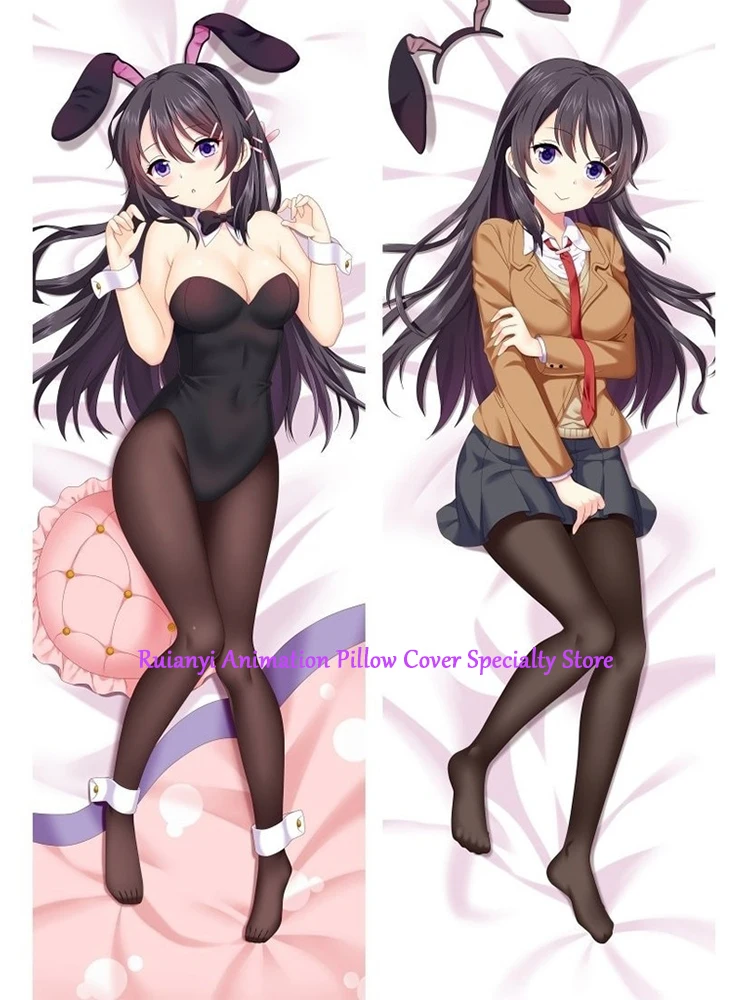 

Dakimakura Anime Sakurajima Mai Double-sided Pillow Cover Print Life-size body pillows cover Adult pillowcase