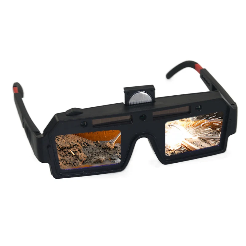 New black auto-dimming welding goggles with replaceable lithium battery welding glasses for TIG-MIG arc plasma cutting