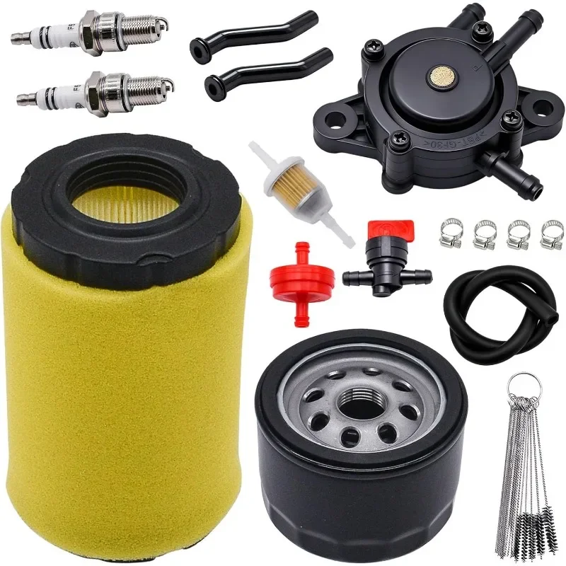 Kit de revisión de bomba de combustible, filtro de aire y filtro de aceite PP19A42 para tractor cortacésped Poulan Pro PP20VA46 PB185A42 PP155H42 con plataforma de 42" 46" 1