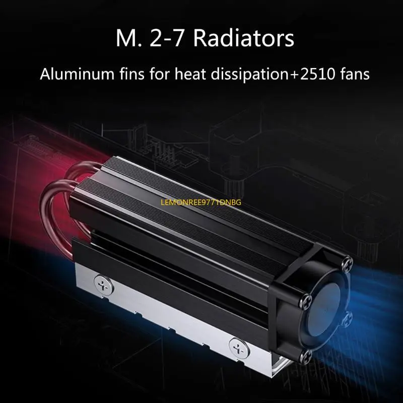 

D7YC Unique 2280 SSD Heatsink 2280 Heatsink Vests Cooling Devices Highly Speed SSD Heat Pipe Radiators 2510 Cooling Fan