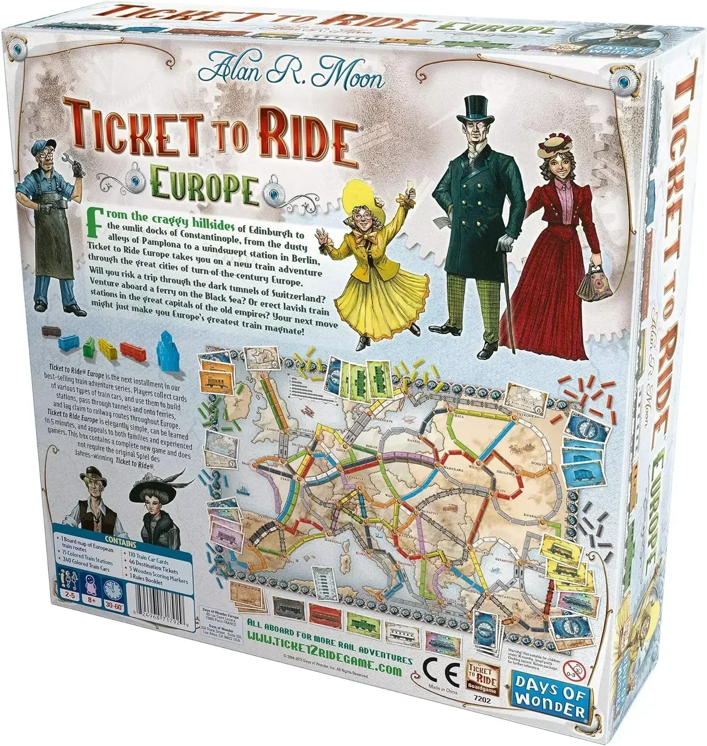 Ticket to Ride Europe Board Game English Family Multiplayer Friends Party Play Cards Game Plot Collection Toys Gifts