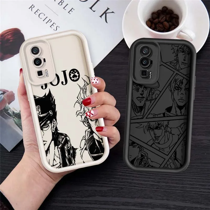 JOJO Anime Kujo Jotaro для Redmi K60 K50 K40 9 10 11 12 13 14 C T A S X AT Pro Plus Ultra 4G 5G Eye Ladder Чехол для телефона