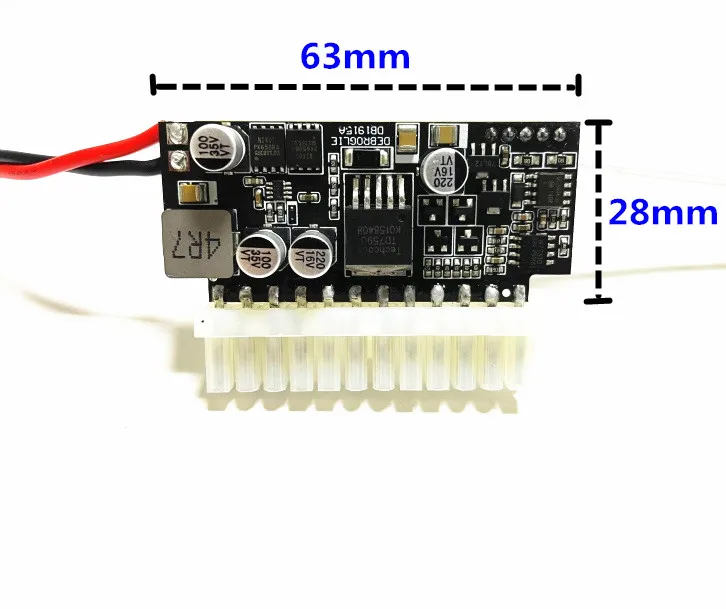 Imagem -02 - Interruptor dc Atx-atx para Computador Fonte de Alimentação Psu Pico Atx 24pin Mini Itx para Atx Apto para pc 19v 200w