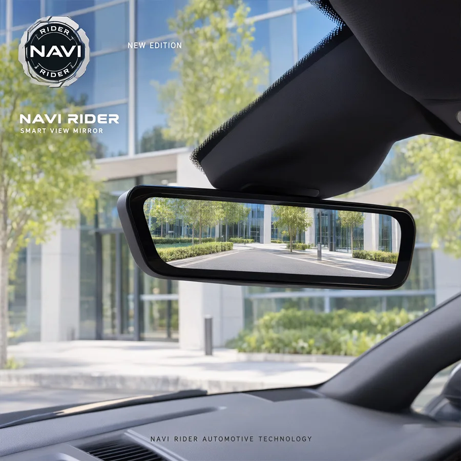 Smart Streaming Rearview Mirror For Porsche Macan 2014-2021 ADAS Function Lead Vehicle Start Reminder Monitoring Driving Camera