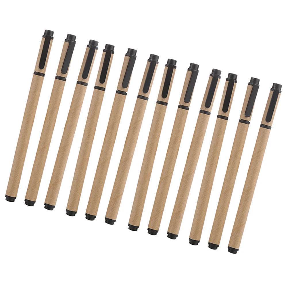 

12 Pcs Gel Pen Roller Ballpoint Writing Pens for Students Sign Kraft Paper Child