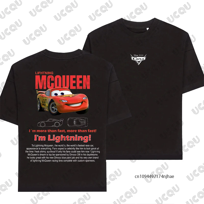 البرق ماكوين وسالي طباعة زوجين تي شيرت سالي وماكوين صيف جديد الرجال النساء القطن قصير الأكمام تيز الأمومة القمم