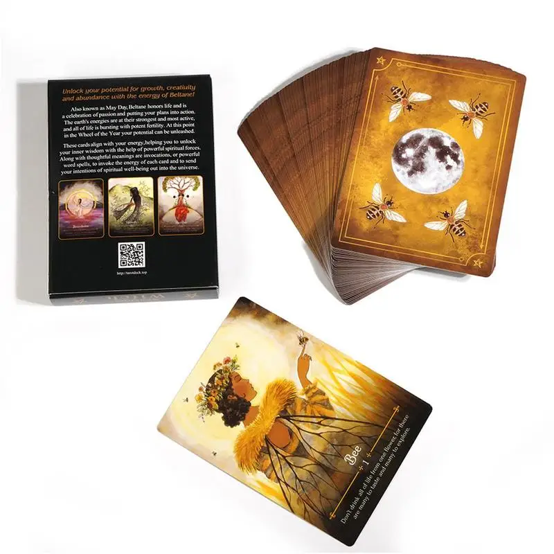 Seasons of the Witch Beltane Oracle Card Deck 44 Fortune Telling Game Cards Fate Divination Tarot Cards Party Board Game