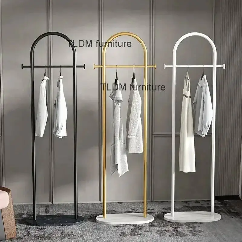 

Metal Modern Simple Coat Rack Floor Hanger Nordic Clothing Rack Bedroom Wrought Iron Clothes Rack Stand Luxury Home Furniture