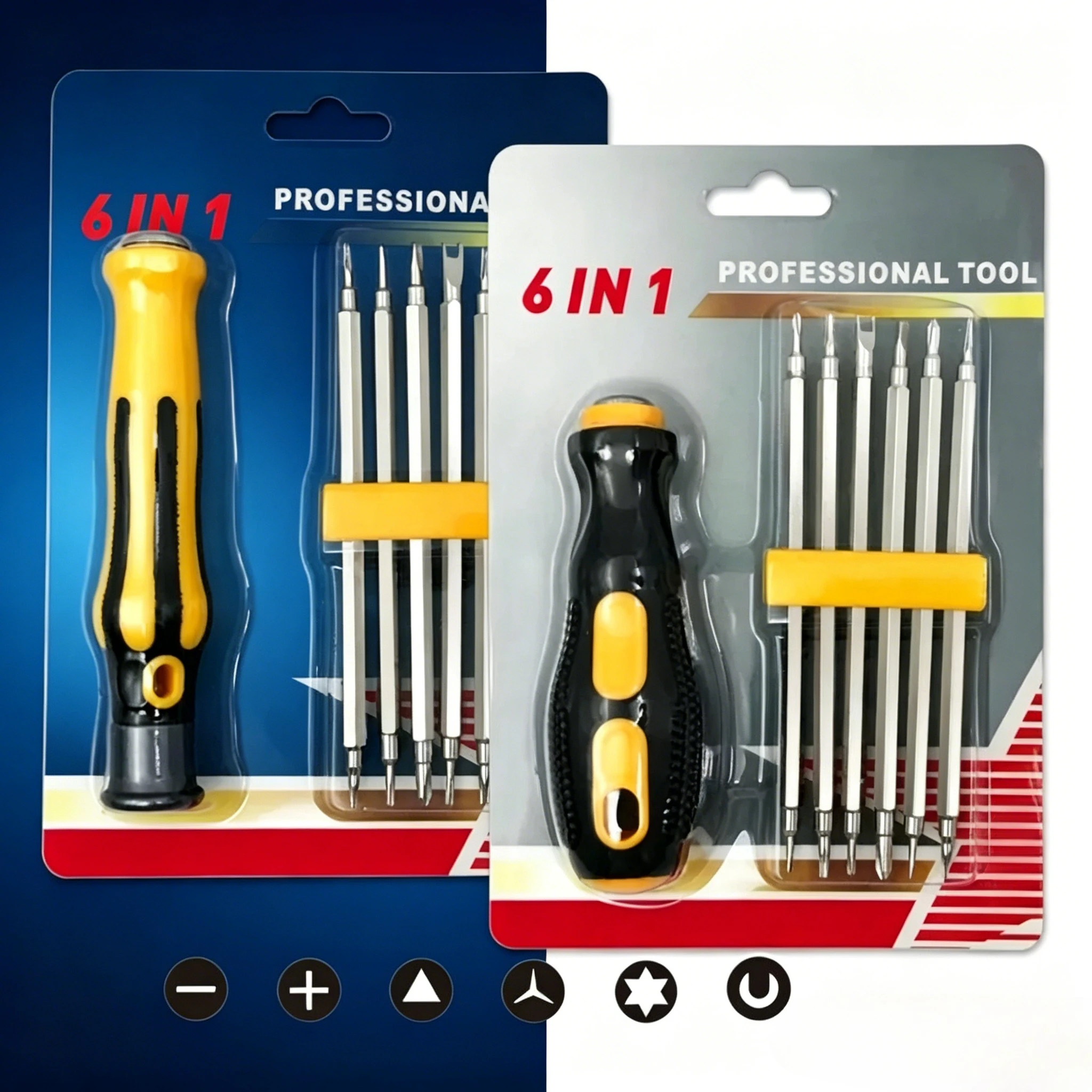 

6 in 1 Precision Magnetic Screwdriver Set Hex Torx Y U Triangle Multi Bit Portable Repair Hand Tool Kit