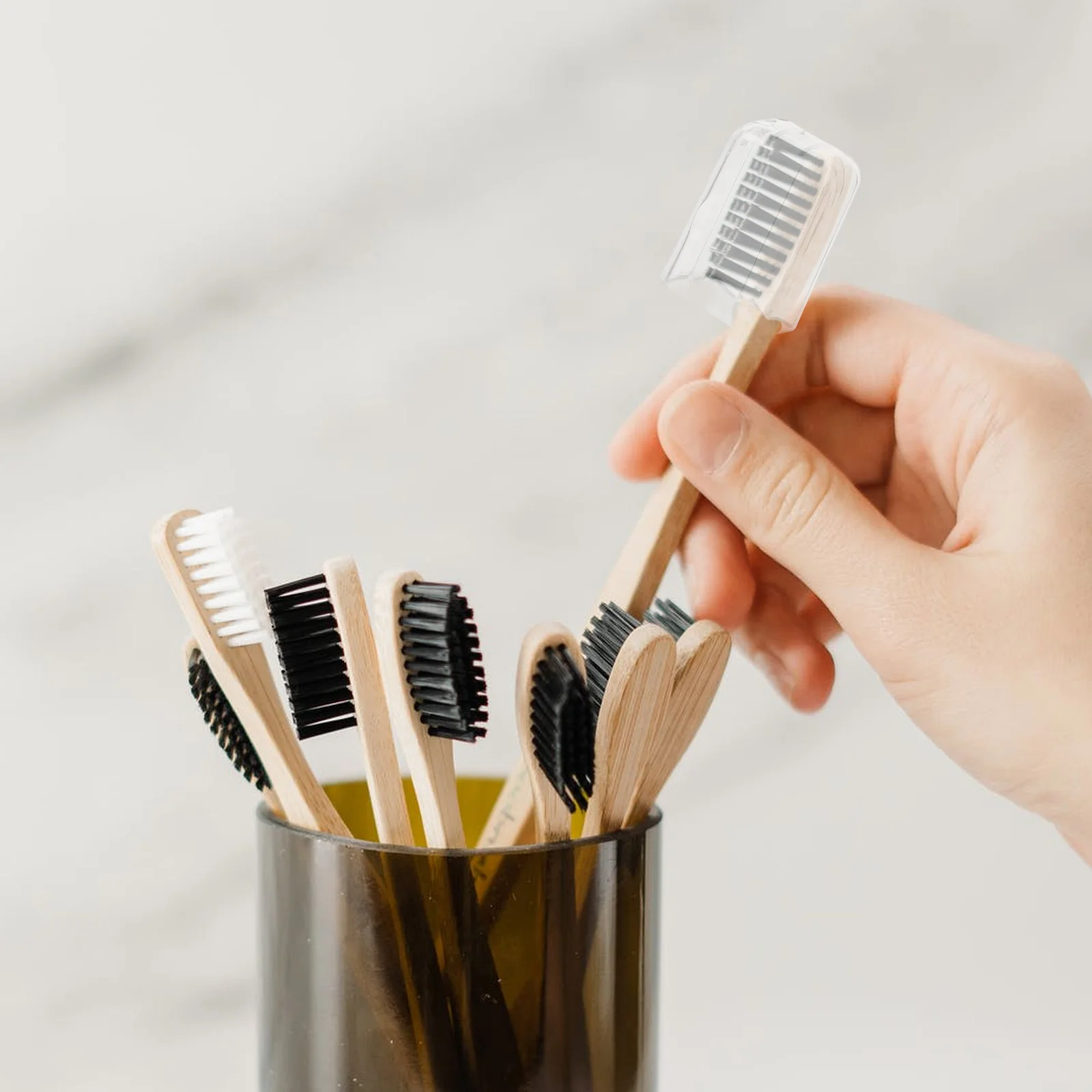 

20Pcs Toothbrush Head Cover Transparent Protective Caps Fit Most Brush Heads Easy Carry for Travel Camping Hiking Outdoor Use