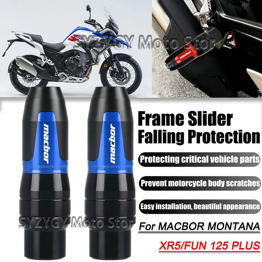 

For Macbor montana xr5 fun125 plus Motorcycle CNC Accessoires Falling protection Exhaust Slider Crash